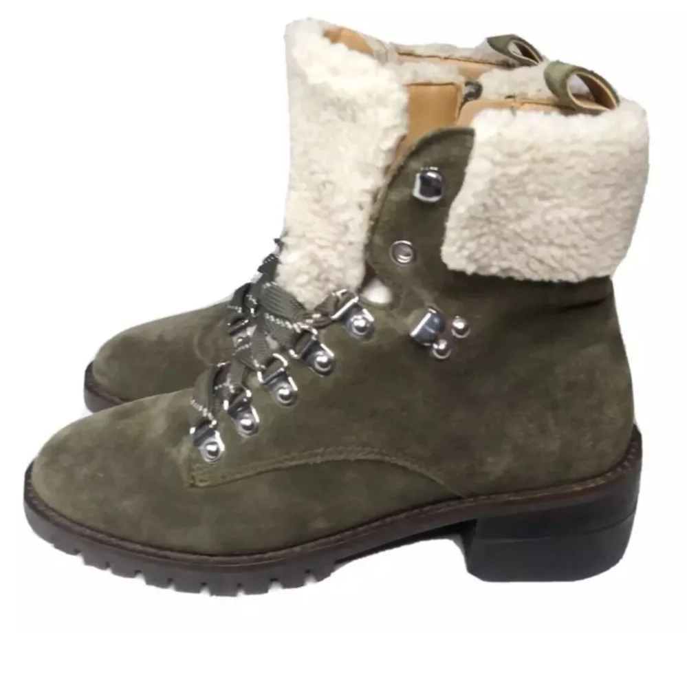 Rebecca Minkoff Jaylin Combat Boots Women’s Size 6.5 M Olive Green